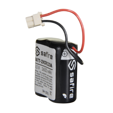 BATT-2XCR123A Safire   Battery pack CR123A / CR17345 / 5018LC   In retractable with Molex connector 5284 