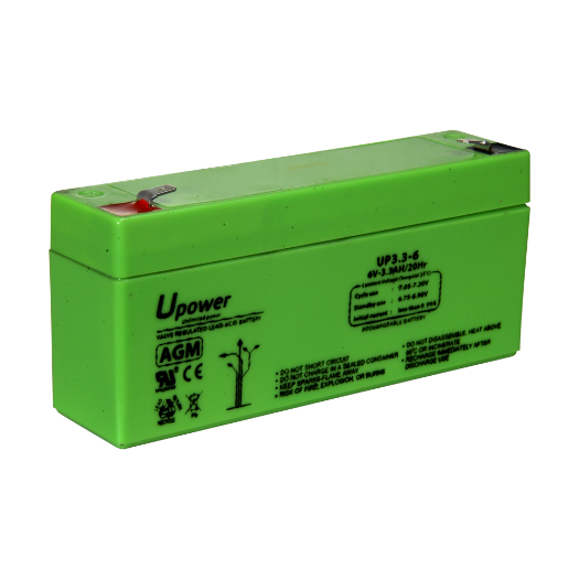 BATT-6033-U Upower   Rechargeable battery   AGM lead acid technology   Voltage 6 V 
