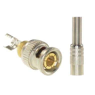 CON116, Safire konektor, BNC za lemljenje, Prilagođeno RG59, Uključuje skupljajuću cijev