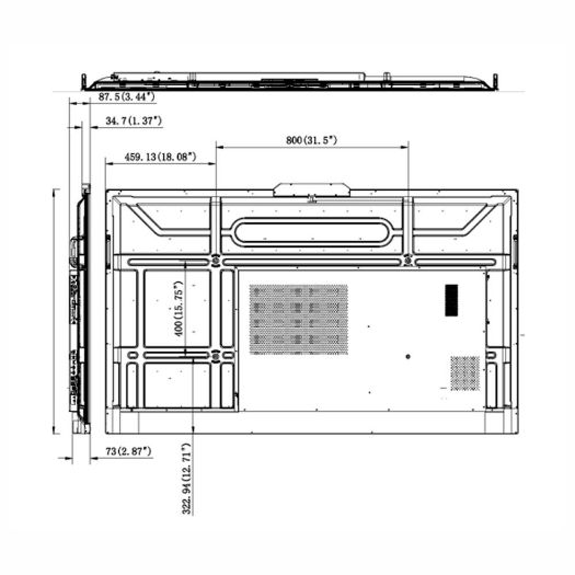 DS-D5B75RB-B, Kolaborativni monitor 75" 4k DLED, Omjer kontrasta slike 1200:1