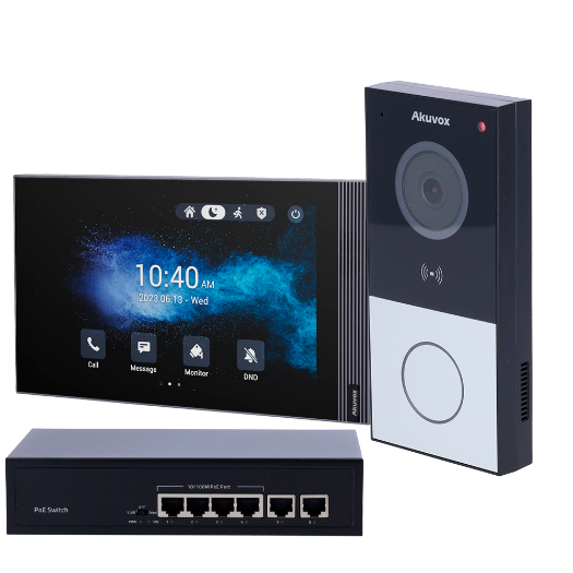 AK-KIT03-IP Linux surface video door entry kit   IP &amp; WiFi | Board and monitor 