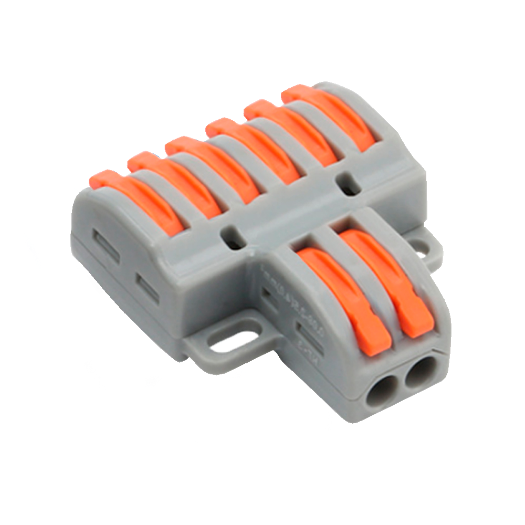 CON-FAST-26 Safire    Cable Connector   2 Inputs and 6 Outputs    28 ~ 12AWG Wire gauge 
