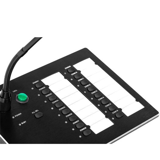 DSPPA-PAVA9008, Stolni mikrofon, Opće i hitne obavijesti, 16 tipki za odabir zone