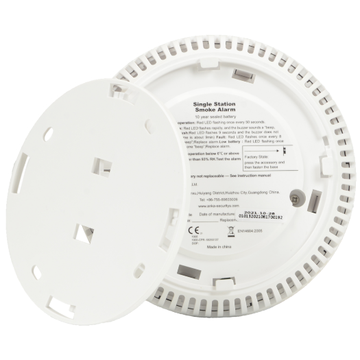 ANKA-763 Stand alone smoke detector ANKA   Battery life 10 years   Alarm indicator light 
