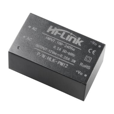 DC12025, Elektroničko napajanje, 12 V / 250 mA, Smanjene dimenzije, Dimenzije 34 (V) x 15 (Š) x 20 (D) mm