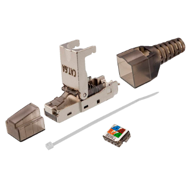 CON300-FTP6A-TL Connector RJ45   Compatible with Cat FTP cable 6A   Metal housing 