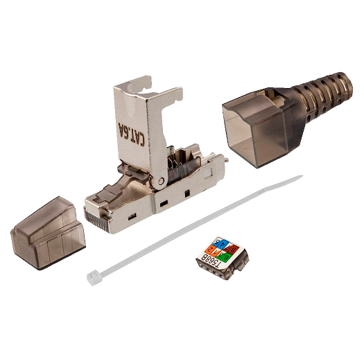 CON300-FTP6A-TL Connector RJ45   Compatible with Cat FTP cable 6A   Metal housing 