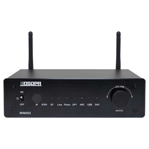 DSPPA-MINI502 Amplifier player   2 x 50W   Dual Bluetooth connection   USB playback 