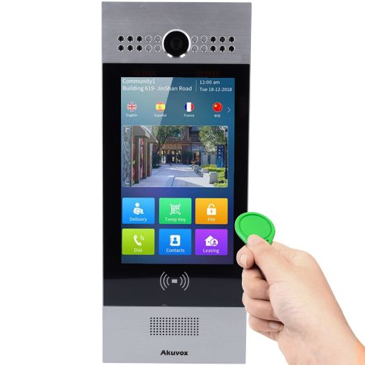 AK-R29S, IP video interfon, Kamera 3 Mpx: Dvije, način zvuka i videa, Lice, kartica, PIN i QR | 3 releja