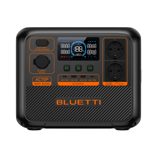 BL-AC70P Bluetti portable battery   Large capacity 864Wh   Power output 1000W max 