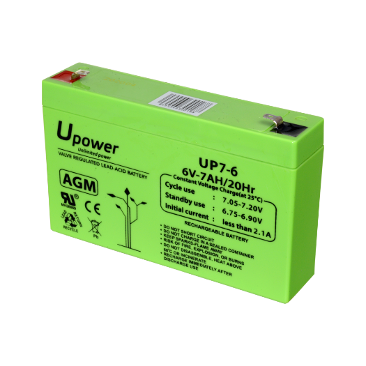 BATT-6070-U Upower   Rechargeable battery   AGM lead acid technology   Voltage 6 V 