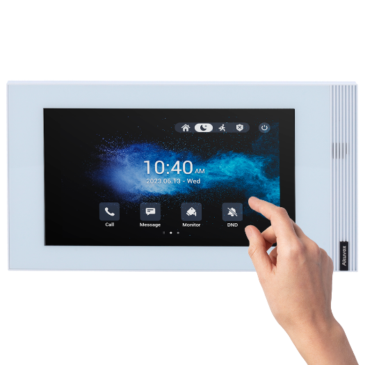 AK-S562W-WHITE Linux monitor for video intercom   7" TFT Screen    Two way audio Crystal Clear | Easy UI 