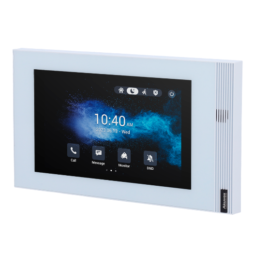 AK-S562W-WHITE Linux monitor for video intercom   7" TFT Screen    Two way audio Crystal Clear | Easy UI 