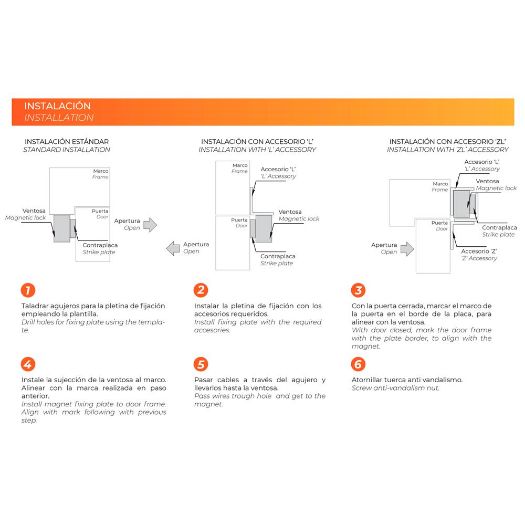 DR-M-M600MS, Dorcas elektromagnetska vakuumska čašica, Za jednokrilna vrata, Sila držanja 280 kg
