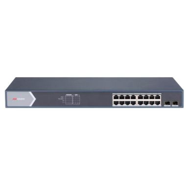 DS-3E1518P-SI, Hikvision PoE preklopnik, 16 RJ45 GE portova + 2 gigabitna SFP portova