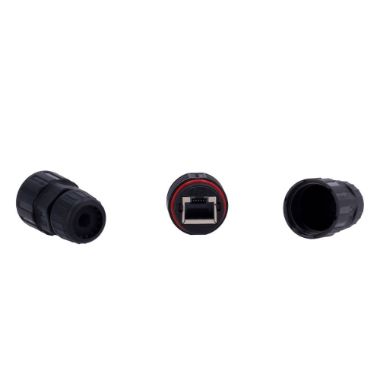 CON-RJ45-GLAND-W-BLACK, Konektor s industrijskim priključkom, Ulazni konektor RJ45