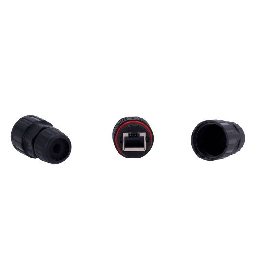 CON-RJ45-GLAND-W-BLACK, Konektor s industrijskim priključkom, Ulazni konektor RJ45