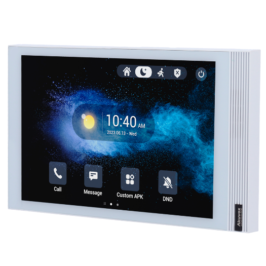 AK-S563-WHITE Android 12.0 monitor for video intercom system   IPS display of 8" 