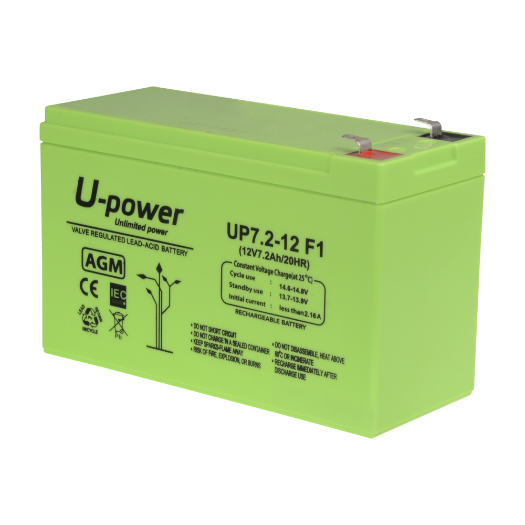 BATT-1272-U Upower   Rechargeable battery   AGM lead acid technology   Voltage 12 V 