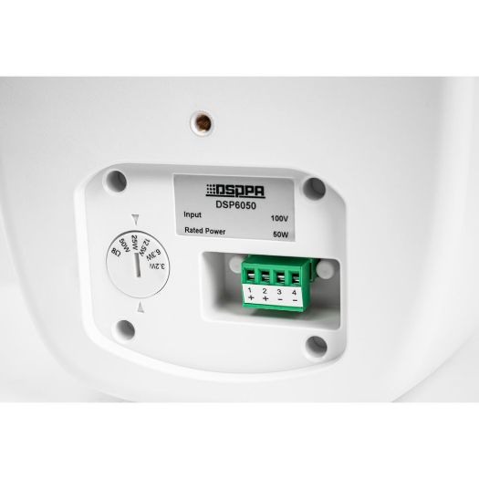 DSPPA-DSP6050W, Stropni zvučnik, Zvučnik punog raspona 1x6,5" + 1x1", Moć 70V / 100V