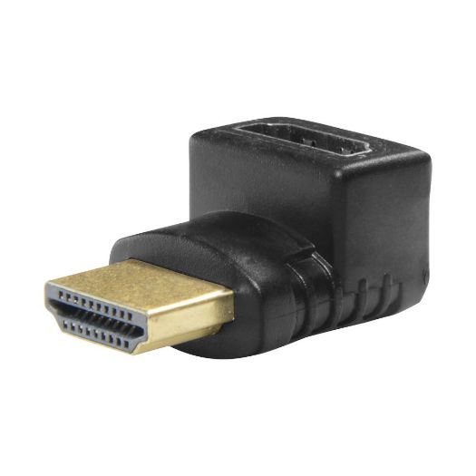 CON-HDMI-L, HDMI adapter, HDMI 1.3, Kutno pod kutom od 90, HDMI tip A muški, HDMI tip A ženski