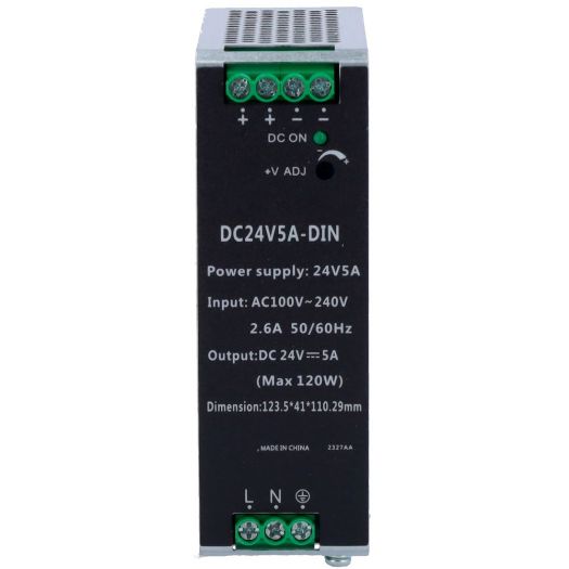 DC24V5A-DIN, Preklopno napajanje, DC izlaz 24V 5A / 120W, 2 izlaza