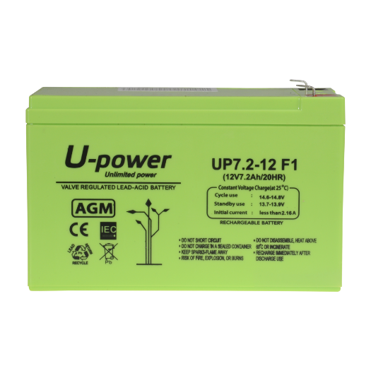 BATT-1272-U Upower   Rechargeable battery   AGM lead acid technology   Voltage 12 V 