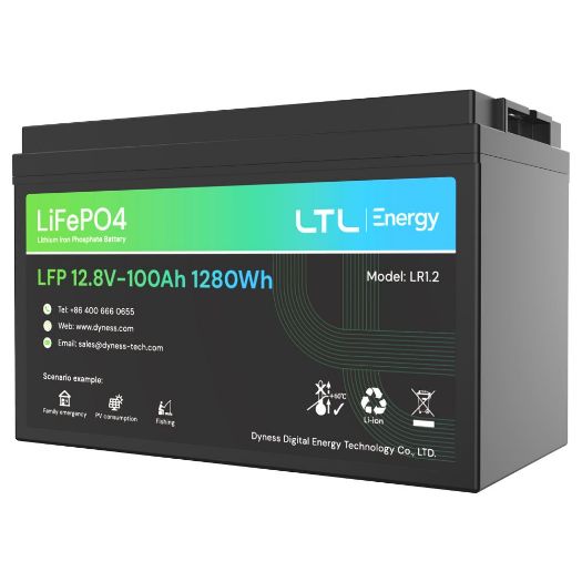 DY-AR-1200, Stacionarna baterija, Kapacitet 1280 Wh, LiFePO4 12V / 100Ah, 3000 životnih ciklusa