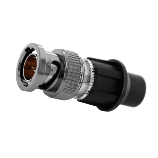 CON100-CAP BNC male connector   Simple   Fast   Reusable   Recyclable   Universal compatibility with microcoaxial and RG59