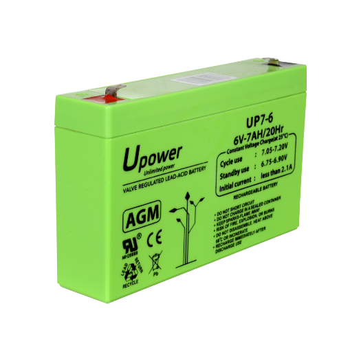 BATT-6070-U Upower   Rechargeable battery   AGM lead acid technology   Voltage 6 V 