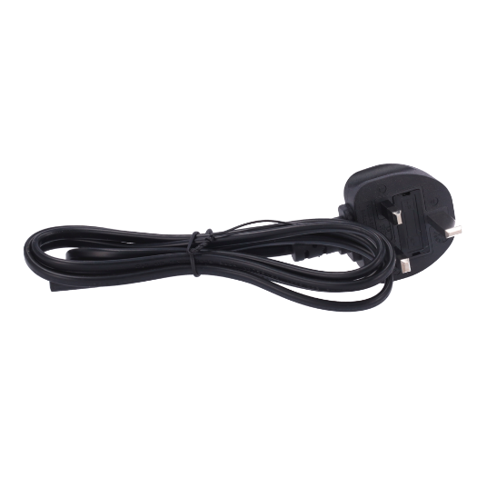 AC-UK-C7 Cable to plug   Connector QT2   Compatible with UK 3 pin plugs 