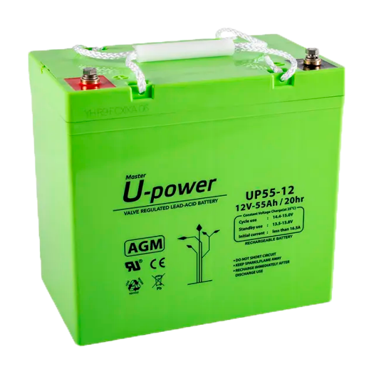 BATT-1255-U Upower   Rechargeable battery   AGM lead acid technology   Voltage 12 V 