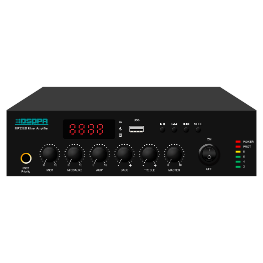 DSPPA-MP120UB Mini digital mixer   Amplifier 100V   USB Player / FM Radio / Blutooth 