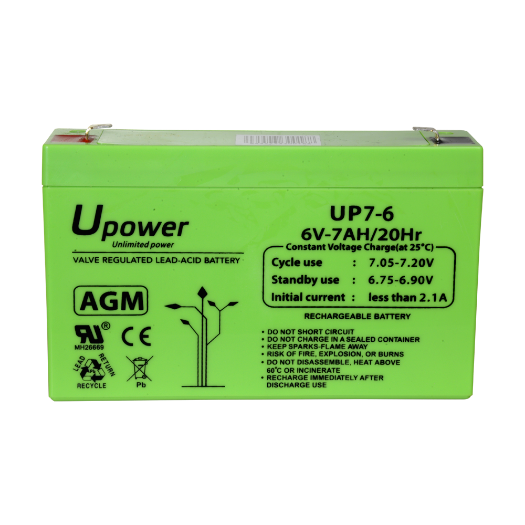 BATT-6070-U Upower   Rechargeable battery   AGM lead acid technology   Voltage 6 V 