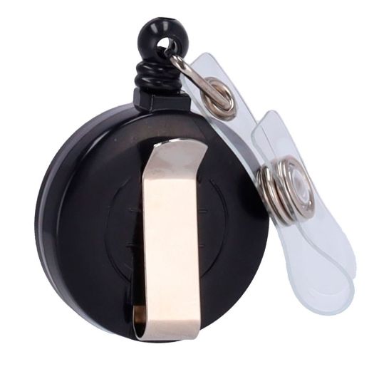 CARD-HOLDER-CLIP-BLACK, Vlasnici kartica, Uvlačivi kabel i kopča