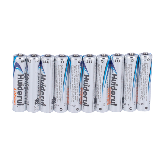 10XBATT-AAA-FR03 Huiderui   AAA battery pack / FR03 / 24LF   10 units   Voltage 1.5 V   Lithium   Nominal capacity 1000 mAh 