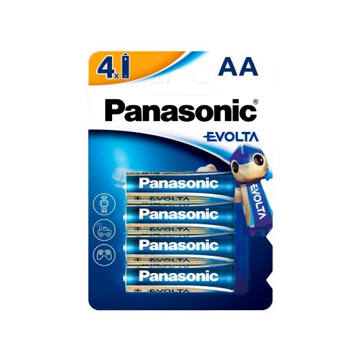 BATT-LR06-P, Panasonic, Baterija AA/LR06, Pakiranje od 4, 1,5 V, Alkalni, Cijena po bateriji. Prodaja u pakiranjima od 4