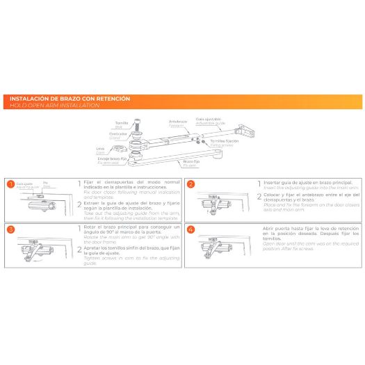 DR-D-22194, Zatvarač vrata sa zglobnom rukom, Površinska i reverzibilna ugradnja