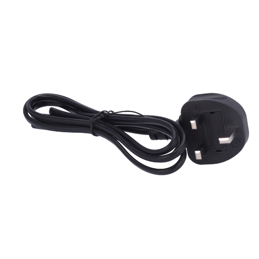 AC-UK-C7 Cable to plug   Connector QT2   Compatible with UK 3 pin plugs 