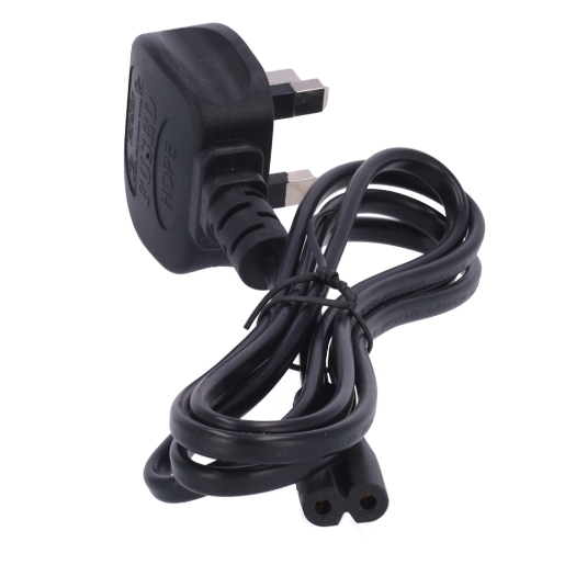 AC-UK-C7 Cable to plug   Connector QT2   Compatible with UK 3 pin plugs 