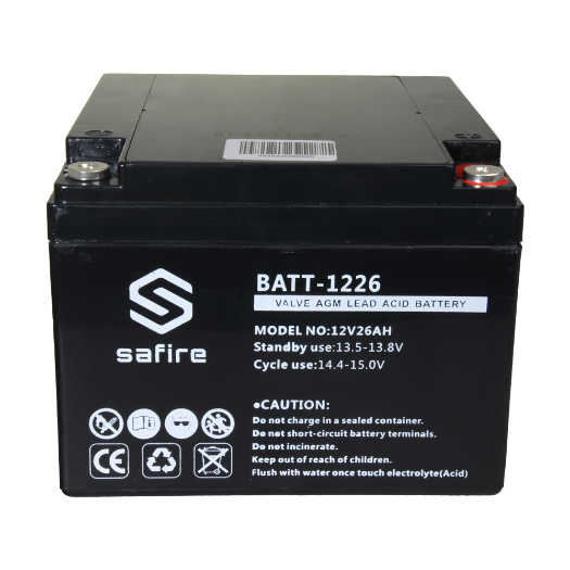BATT-1226 Rechargeable battery   AGM lead acid technology   Voltage 12 V 