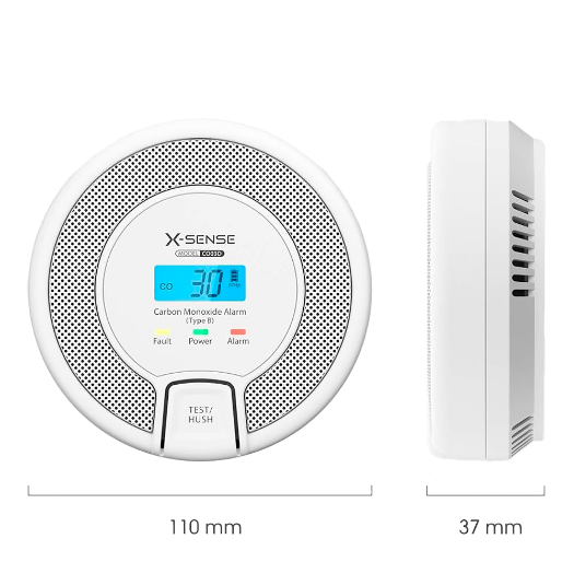 CO03D X Sense Standalone Carbon Monoxide Alarm   Replaceable battery   Alarm indicator light 