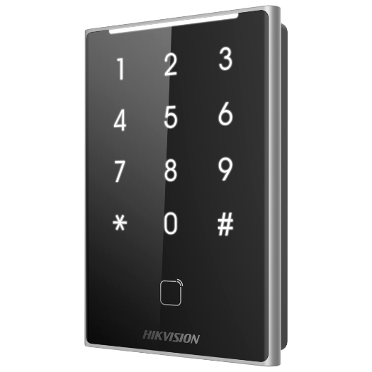 DS-K1109DKB Access reader   Access by MF DESFire card and PIN   LED and acoustic indicator 