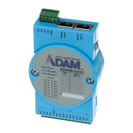 ADAM-6251-B, Modul za prikupljanje podataka i upravljanje, 16 digitalnih ulaza, Protokoli: Modbus/TCP, TCP/IP, UDP, HTTP, ...