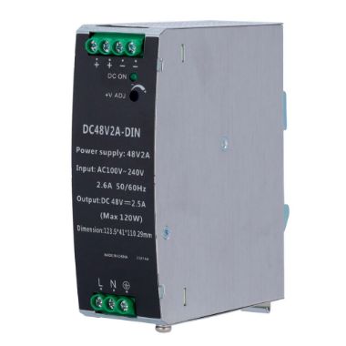 DC48V2A-DIN, Preklopno napajanje, DC izlaz 48V 2.5A / 120W, 2 izlaza