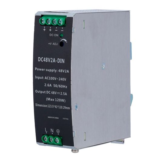 DC48V2A-DIN, Preklopno napajanje, DC izlaz 48V 2.5A / 120W, 2 izlaza