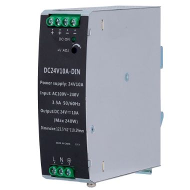 DC24V10A-DIN, Preklopno napajanje, DC izlaz 24V 10A / 240W, 2 izlaza