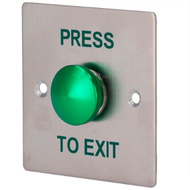 EXITBUTTON305, Gumb za otpuštanje vrata, Hemisferičan, Testirano na 500.000 upotreba, NO/COM: Ugradbeni ili površinski montirani