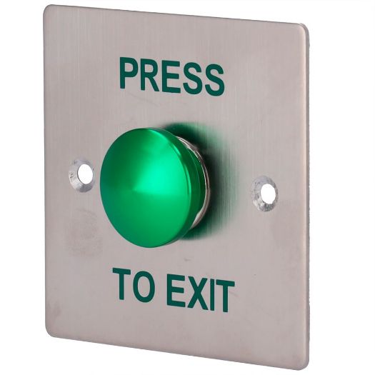 EXITBUTTON305, Gumb za otpuštanje vrata, Hemisferičan, Testirano na 500.000 upotreba, NO/COM: Ugradbeni ili površinski montirani
