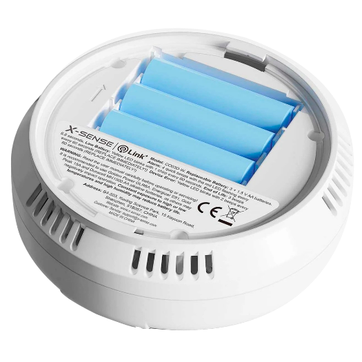 CO03D X Sense Standalone Carbon Monoxide Alarm   Replaceable battery   Alarm indicator light 